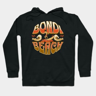 Bondi Beach, Sydney Australia Distressed Vintage Graphic Hoodie